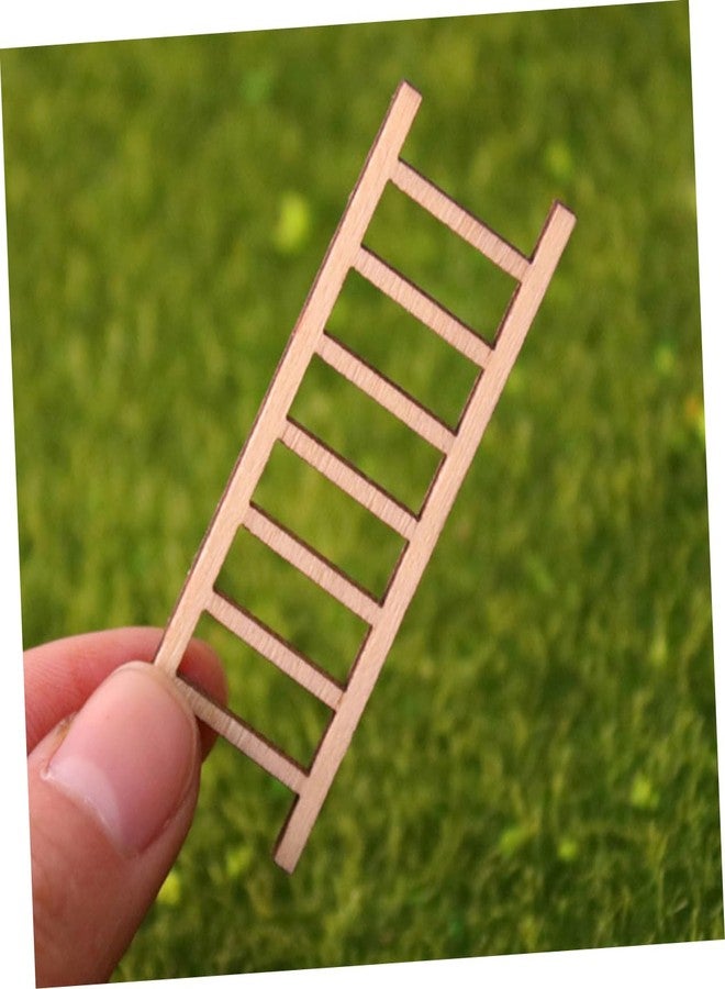 NAMOARLY 8Pcs Miniature Dollhouse Ladder Set 1/12 Scale Small Wooden Step Ladders for Micro Landscape Garden Decoration and Dollhouse Furniture Accessories - Image 4
